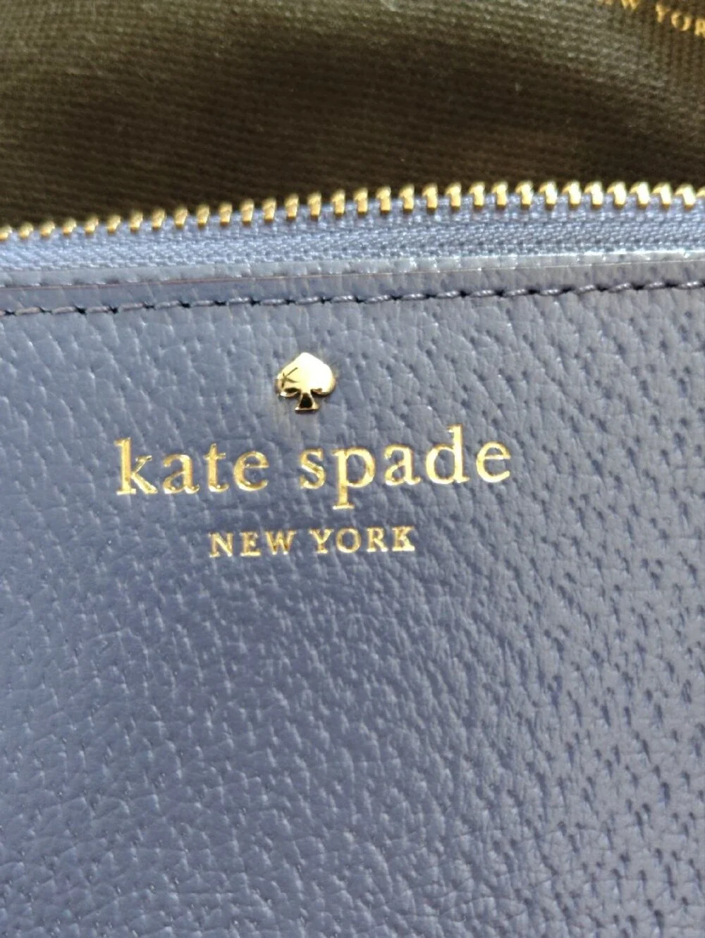 kate spade Lavender Blue Leather Zip Wallet with Wristlet